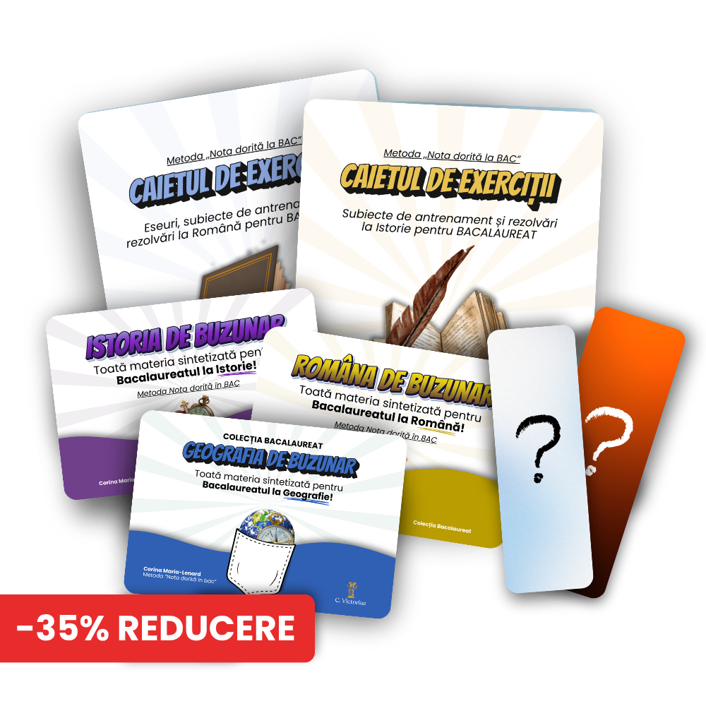 Kit-ul de bacalaureat (ROMÂNĂ, ISTORIE, GEOGRAFIE)